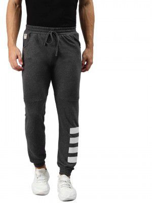 Hubberholme Mens Cotton Blend Calf Stripe Regular Fit Joggers - Trackpant with Drawstring Elastic Waistband, Lower for Jogging, Gym, Sports & Dailywear