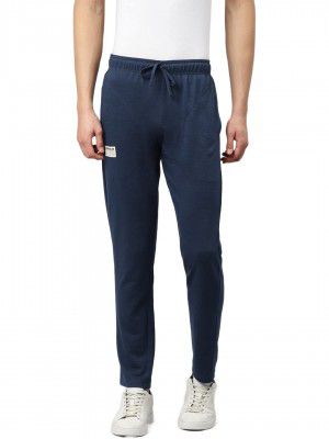 Hubberholme Men's Slim Fit Cotton Track Pants - (Blue, Size- 30)