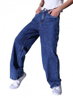 Hubberholme Women Black Cotton Fabric Relaxed Fit High-Rise Stretchable Jeans