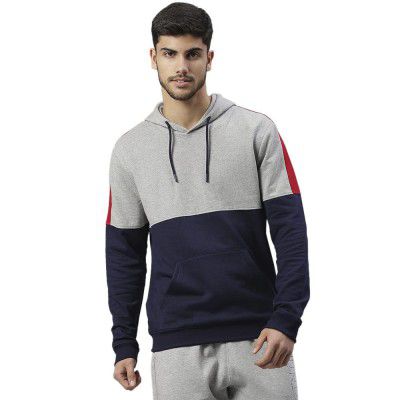 Hubberholme Women's Cotton Blend Hooded Sweatshirt Colorblock Winter Wear Hoodie