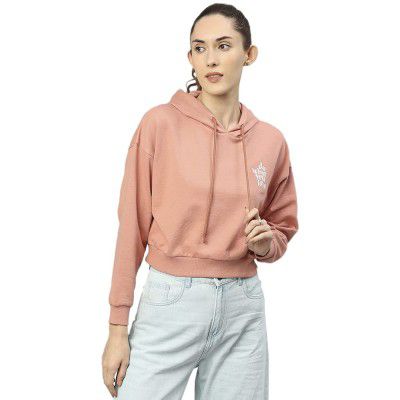 Hubberholme Women's Winter Wear Cotton Blend Hooded Sweatshirt Pullover Hoodie