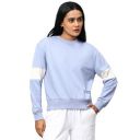 Hubberholme Women's Winter Wear Cotton Blend Panelled Sleeves Crew Neck Sweatshirt...