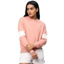 Hubberholme Women's Winter Wear Cotton Blend Panelled Sleeves Crew Neck Sweatshirt...