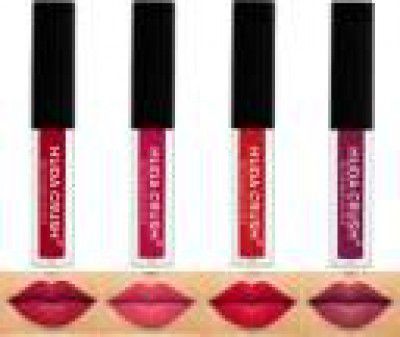 HUDA CRUSH Beauty SuperStay WaterProof Sensational Liquid Matte Red Lipstick Set of 4  (Maroon, Magenta, Red, Wine, 12 ml)