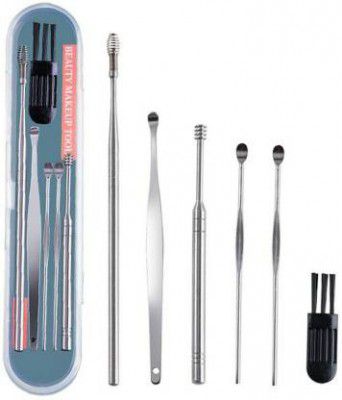 HUDA CRUSH Ear Wax Cleaner Ear Cleaning Tools kit Stick Set Spring Curette Earwax Remover  (6 g, Set of 6)