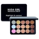 HUDA GIRL Beauty 15 SHADES Highlighter, Contour In Your Sight Concealer Palette an All-in-One Pro HD Makeup Palette for Face Conceal, Color Corrector, Dark Circles, and More...