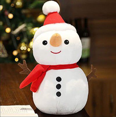 HUG n FEEL SOFT TOYS Snowman Plush Toy Stuffed Snowman Animal Christmas Holiday Pillow Soft Toys for Christmas Decorations 35cm