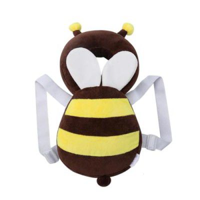 HUG PUPPY Baby Head Protector Cushion Plush Soft Multicolor Toy Early Learning Toy Fall Protection Helmet Baby Head Protector Child Adjustable Shoulder Strap (Bworn)