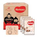 Huggies Baby Premium Soft Pants Sumo Monthly Pack, Large Size Diaper Pants, 156 Count...