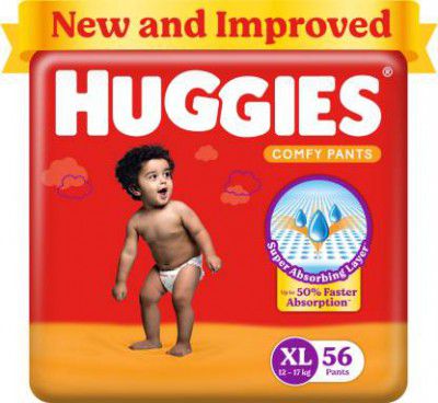 Huggies Comfy Baby Diaper Pants - XL  (56 Pieces)