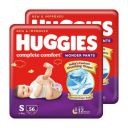 Huggies Complete Comfort Wonder Pants | Diapers Small Size (S), 112 Count | Ideal for 4 to 8 Kgs (56 Count, Pack of 2)...