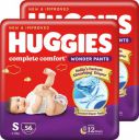 Huggies Complete Comfort Wonder Pants, Indias Fastest Absorbing Diaper | Pant Diapers - S (112 Pieces)...