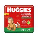 Huggies Complete Comfort Wonder Pants with Aloe Vera, Medium (M) size baby diaper pants, 76 count...