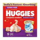 Huggies Complete Comfort Wonder Pants | Pant Style Baby Diapers Small Size, 112 Count , Ideal for 4 to 8 Kgs...