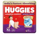 Huggies Complete Comfort Wonder Pants | Pant Style Baby Diapers Extra Large Size (XL), 34 Count | India's Fastest Absorbing Diaper, Prevents Diaper Rash, Ideal for 12 to 17 Kgs...