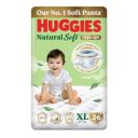 Huggies Natural Soft Premium Baby Diaper Pants, Our No.1 Soft Pants, Extra Large (XL) Size (12-17 Kgs), Pack of 26 diapers ...