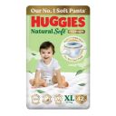 Huggies Natural Soft Premium Baby Diaper Pants, Extra Large (XL) Size (12-17 Kgs) | Pack of 42...