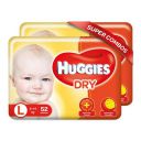 Huggies New Dry Large (L) Size Diapers Combo Pack of 2, 52 Counts Per Pack (104 Counts)...