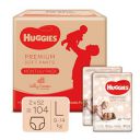 Huggies Premium Soft Pants Monthly pack, Large size diaper pants, 104 Count...