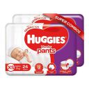 Huggies Wonder Pants Extra Small / New Born (XS / NB) Size Diaper Pants Combo Pack of 2, 24 Count, With Bubble Bed Technology For Comfort...