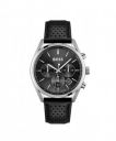 Hugo Boss Mens Leather Champion Analog Black Dial Watch-1513816, Band Color:Black...