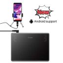 Huion H430P OSU Graphics Drawing Tablet with Battery-Free Stylus 4.8x3 inch Working Area 4 Press Keys Support Work from Home Distance Education Compatible with Android Linux Windows and Mac...
