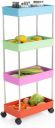 HUMBLE KART Dish Drainer Kitchen Rack Plastic 4 Tier Storage Kitchen Organizer...