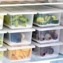 HUMBLE KART Plastic Fridge Storage Basket Box |Freezer Containers Food Dry Fruit Vegetables 1.5L Storage Basket  (Pack of 6)...