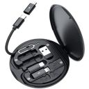 HUMBLE Mini Multi-Functional Fast Charging Data Cable Set - Black...