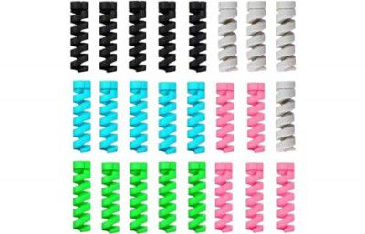 HUMBLE Spiral Charger Cable Protector Data Cable Saver Charging Cord Protective Cable Cover (25 Pieces)