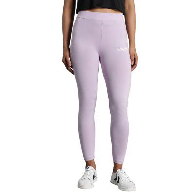 hummel Daily Women Solid Slim fit Cotton Tights Comfortable Yoga Pants Breathable Fabric Elasticated waistband Stretchable Leggings