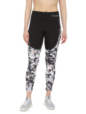 hummel Mia Printed Slim fit Polyester Tights for Women Comfortable Breathable Fabric Stretchable