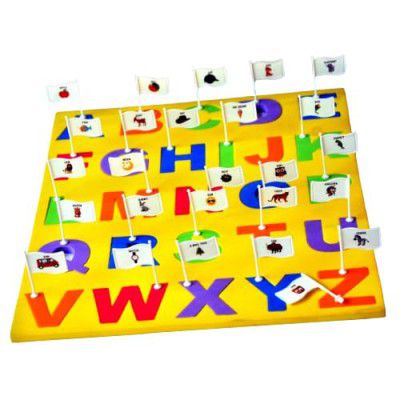 Humming Bird Toys Alphabet Letter Puzzle for Kids English Letters with Picture Matching Flags Alphabets Kids Learning Gift Blocks for Children