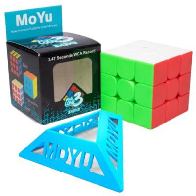 Humming Bird Toys Moyu 3X3 Cube Toys for Kids Sticker Less Speed Puzzle Game for Children