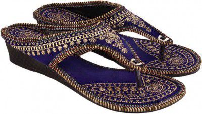 HummingBird  Women Blue Wedges Sandal