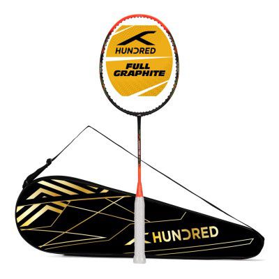 HUNDRED Powertek 1000 Jr Graphite Badminton Racket with Full Cover