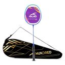 Hundred Smash Master 100 Strung Badminton Racket with Full Racket Cover | for Intermediate Players(Navy/Blue)