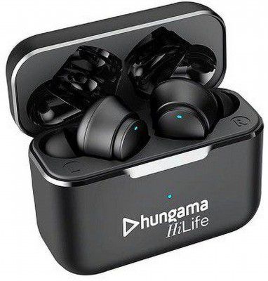 Hungama HiLife Bounce 301 HiLife with up to 40 hrs playtime wireless Bluetooth Gaming Headset (Black, True Wireless)