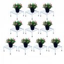 Hurera Ceraft Indoor Outdoor Flower Plant Stand for Home, Stand for Balcony , Plant Stand for Flower Pot Stand , Stands for Pots for Plants (Black Set of 10)...