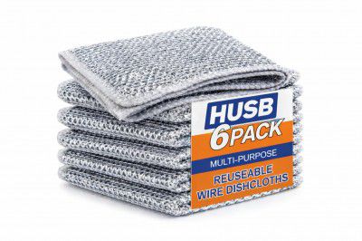 HUSB® Non-Scratch Dish Wash Cloth (Pack of 6)