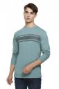 HVBK  Men Typography Round Neck Cotton Blend Light Green T-Shirt...