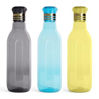 HW Kitchen Plastic Water Bottle 1 Ltr I Set Of 3