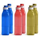 HW Kitchen Plastic Water Bottle I Water Bottle 1 Ltr  Set Of 6 Water Bottles, Assorted...