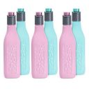 HW Kitchen Plastic Water Bottle I Water Bottle 1 ltr | Set of 6 Water Bottles, Multicolour...