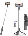 hybite Bluetooth Selfie Stick with Wireless Remote & Tripod Stand with LED Light Mobile Tripod  (Black, Supports Up to 100 g)...