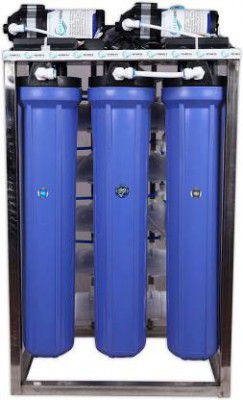 Hydroshell 50 LPH commercial RO + UV water purifier Plant 50 Liter Per Hour Blue Stainless steel  TDS Adjuster 50 L RO + UV + UF + TDS Water Purifier  