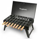 Hygiene Suitcase Barbecue Foldable Charcoal Barbeque for Home...