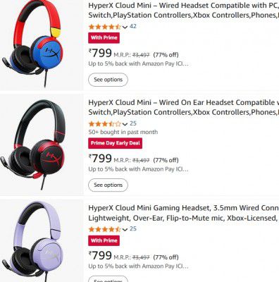Up to 75% Off On HyperX Cloud Mini – Wired Headset Compatible with PC