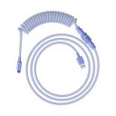 HyperX Coiled Cable - Durable Coiled Cable, Stylish Design, 5-Pin Aviator Connector, USB-C to USB-A - Light Purple (6J682AA)...
