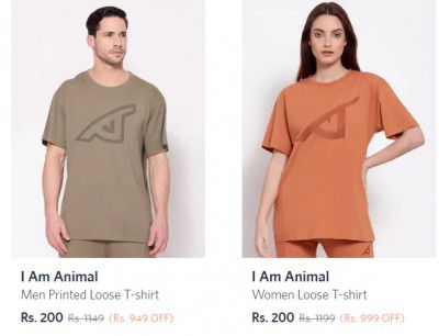 I Am Animal T shirt Upto 90% Off